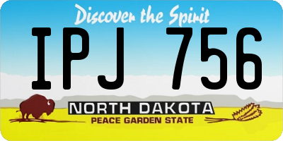 ND license plate IPJ756