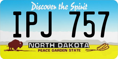 ND license plate IPJ757