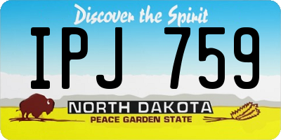ND license plate IPJ759
