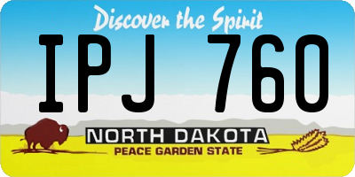 ND license plate IPJ760