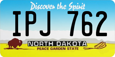 ND license plate IPJ762