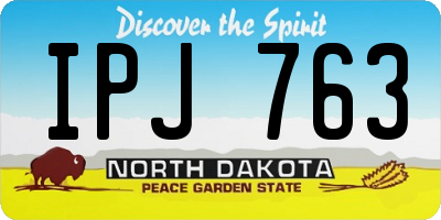 ND license plate IPJ763