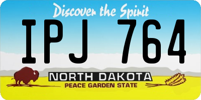 ND license plate IPJ764