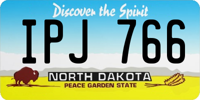 ND license plate IPJ766