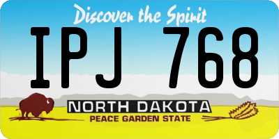 ND license plate IPJ768
