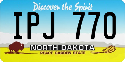 ND license plate IPJ770