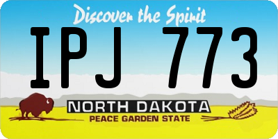 ND license plate IPJ773