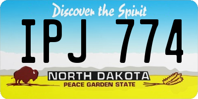 ND license plate IPJ774