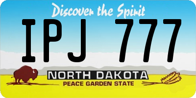 ND license plate IPJ777