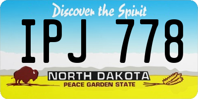ND license plate IPJ778