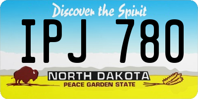 ND license plate IPJ780