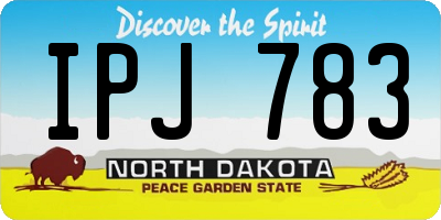 ND license plate IPJ783