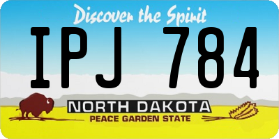 ND license plate IPJ784