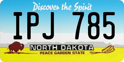ND license plate IPJ785