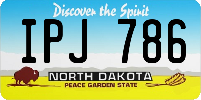 ND license plate IPJ786