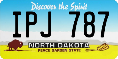 ND license plate IPJ787