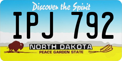 ND license plate IPJ792