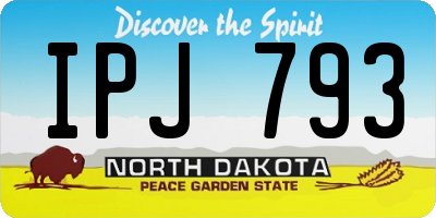 ND license plate IPJ793