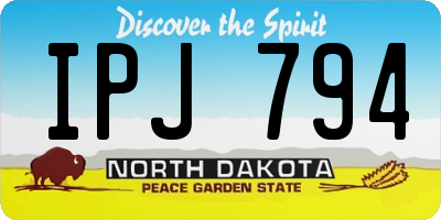ND license plate IPJ794