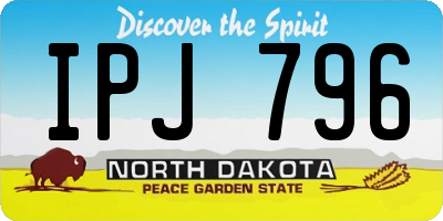 ND license plate IPJ796