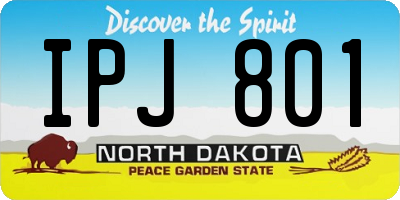 ND license plate IPJ801