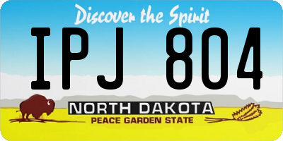 ND license plate IPJ804