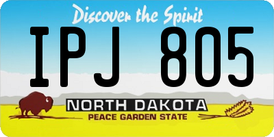 ND license plate IPJ805