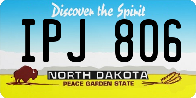 ND license plate IPJ806