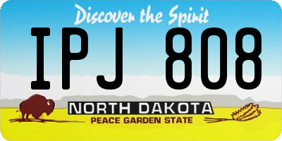 ND license plate IPJ808