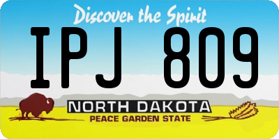ND license plate IPJ809