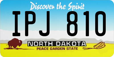 ND license plate IPJ810