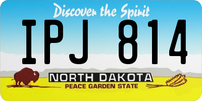 ND license plate IPJ814