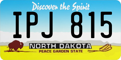 ND license plate IPJ815
