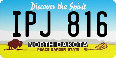ND license plate IPJ816