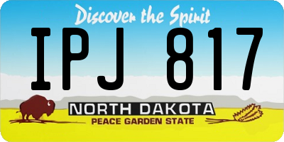 ND license plate IPJ817