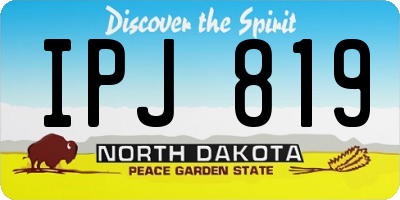 ND license plate IPJ819