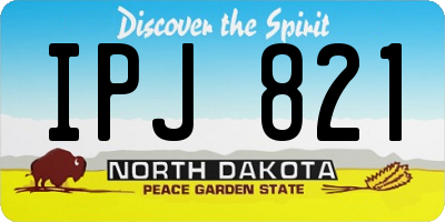 ND license plate IPJ821