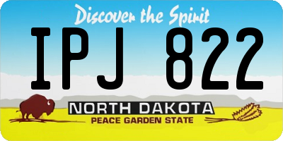 ND license plate IPJ822