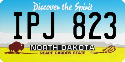 ND license plate IPJ823