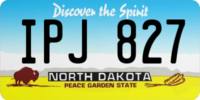 ND license plate IPJ827