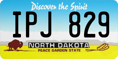 ND license plate IPJ829