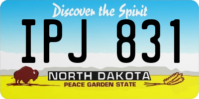 ND license plate IPJ831