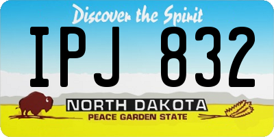 ND license plate IPJ832