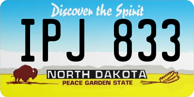 ND license plate IPJ833