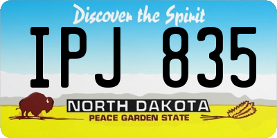 ND license plate IPJ835