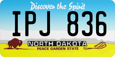 ND license plate IPJ836