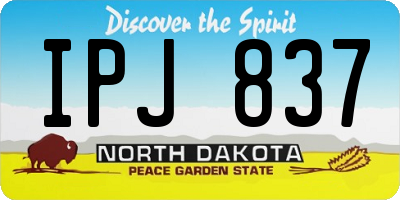 ND license plate IPJ837