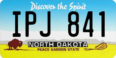 ND license plate IPJ841