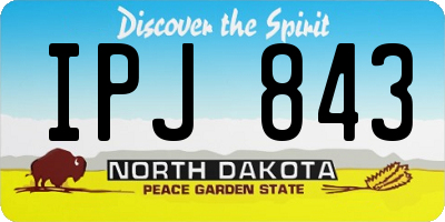 ND license plate IPJ843
