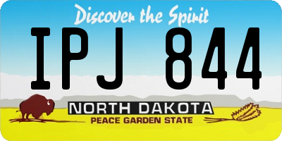 ND license plate IPJ844